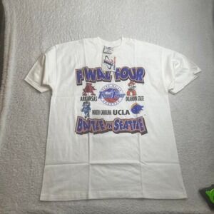NWT‎ vintage 1995 final four men's white logo athletic tshirt basketball xl